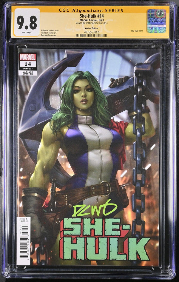 CGC SHE-HULK VOL 4 #14 CHEW VARIANT (9.8) SIGNATURE SERIES - SIGNED BY DERRICK CHEW