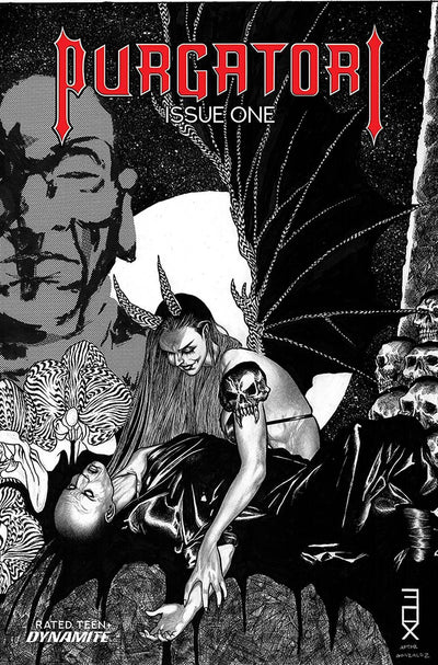 PURGATORI VOL 4 #1 CVR G 15 COPY INCV FOX B&W