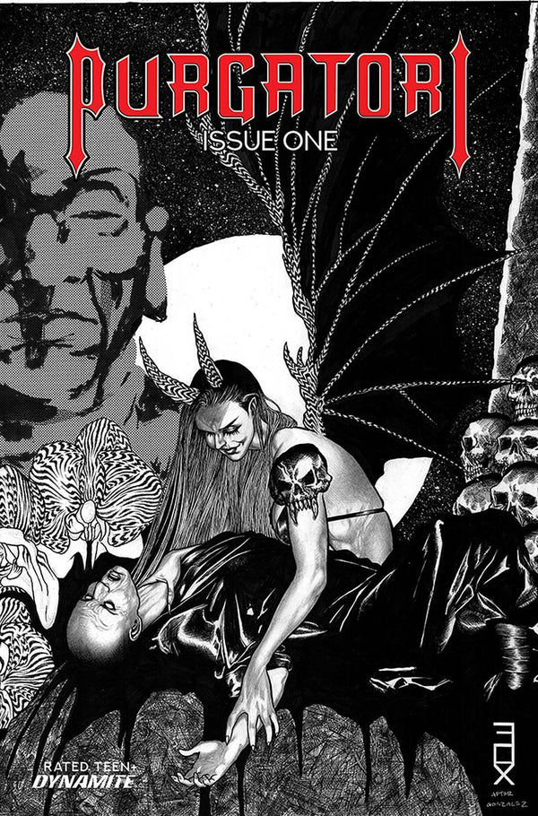 PURGATORI VOL 4 #1 CVR G 15 COPY INCV FOX B&W