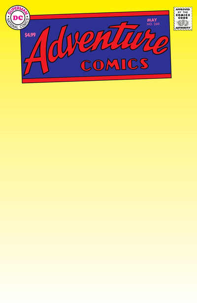 ADVENTURE COMICS (1938) #260 FACSIMILE EDITION (2023) CVR B BLANK CARD STOCK VAR