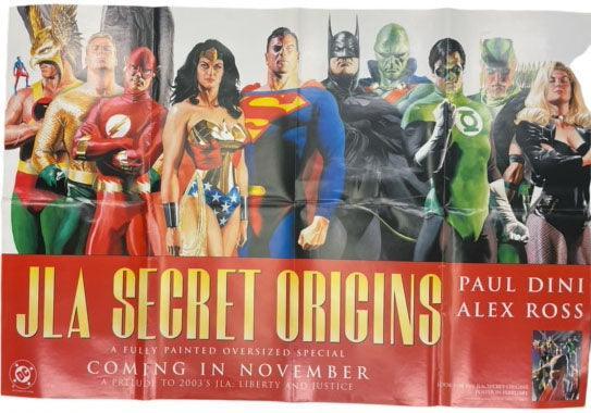 VINTAGE JLA SECRET ORIGINS (2003) PROMO POSTER