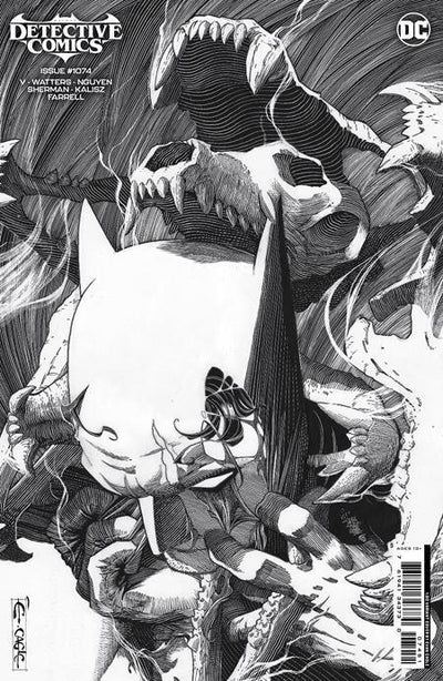 DETECTIVE COMICS VOL 2 (2016) #1074 CVR F INC 1:50 EVAN CAGLE B&W CARD STOCK VAR