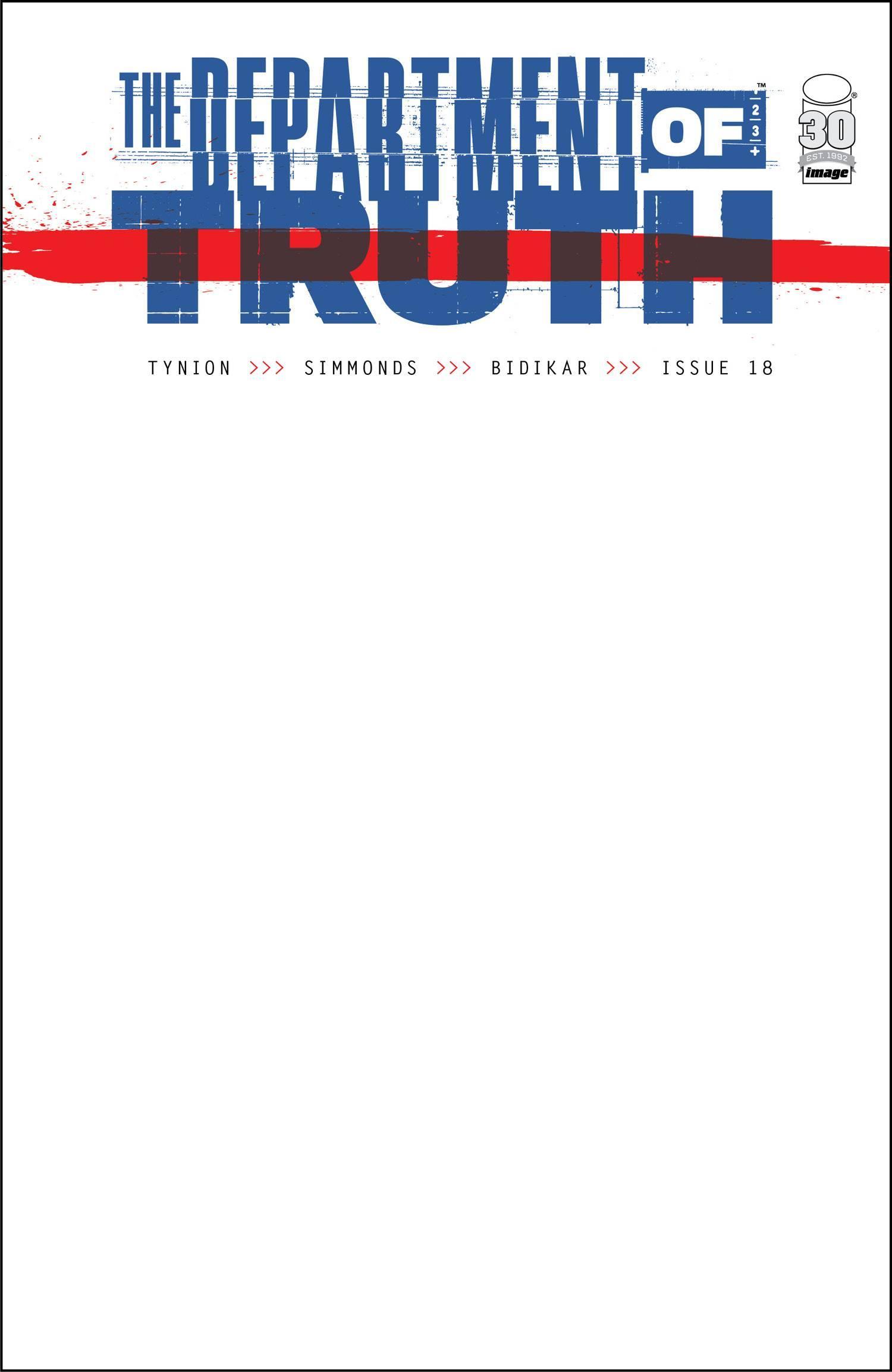 DEPARTMENT OF TRUTH #18 CVR B BLANK CVR - Kings Comics