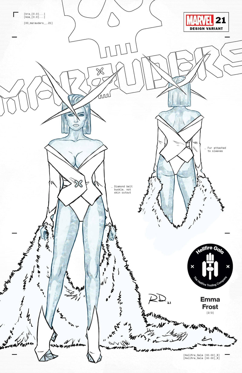 MARAUDERS #21 DAUTERMAN EMMA FROST DESIGN VAR GALA