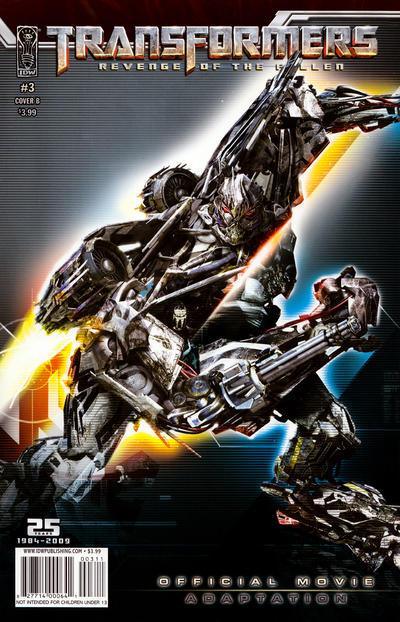 TRANSFORMERS REVENGE OF THE FALLEN MOVIE ADAPTATION #3 CVR B