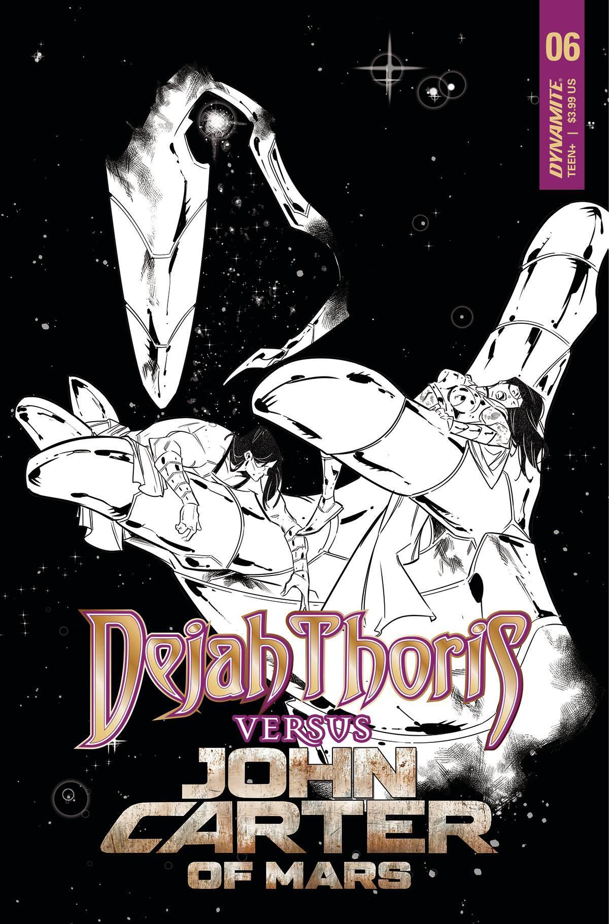 DEJAH THORIS VS JOHN CARTER OF MARS #6 CVR E 10 COPY INCV MIRACOLO B&W - Kings Comics
