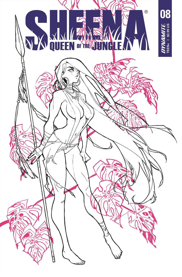 SHEENA QUEEN JUNGLE #8 CVR G 20 COPY INCV BESCH B&W