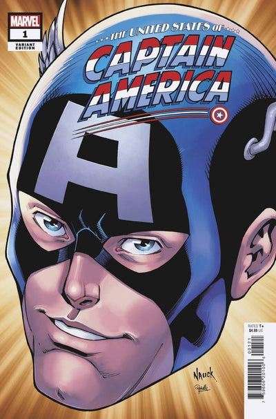 UNITED STATES CAPTAIN AMERICA #1 NAUCK HEADSHOT VAR