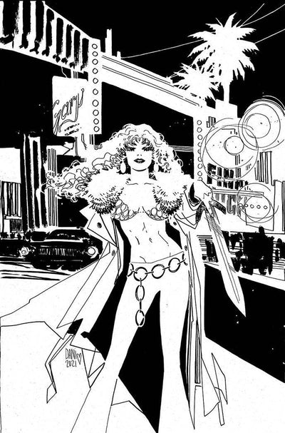 RED SONJA  #1 1982 ONE SHOT 11 COPY DANI B&W VIRGIN FOC INCV