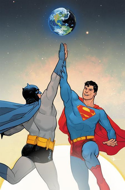 BATMAN SUPERMAN WORLDS FINEST (2022) #1 CVR H INC 1:50 EVAN DOC SHANER HIGH FIVE CARD STOCK VAR