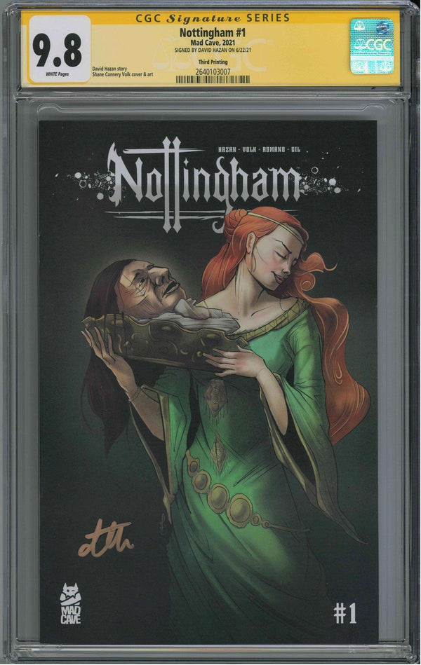 CGC NOTTINGHAM #1 3RD PRINT (9.8) SIGNATURE SERIES - SIGNED BY DAVID HAZAN - MAD CAVE