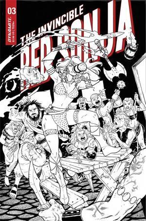 INVINCIBLE RED SONJA #3 CVR G 15 COPY INCV CONNER LINE ART - Kings Comics