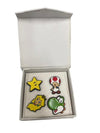 NINTENDO SUPER MARIO LAPEL PIN SET - BATTLE DAMAGED SEE NOTES