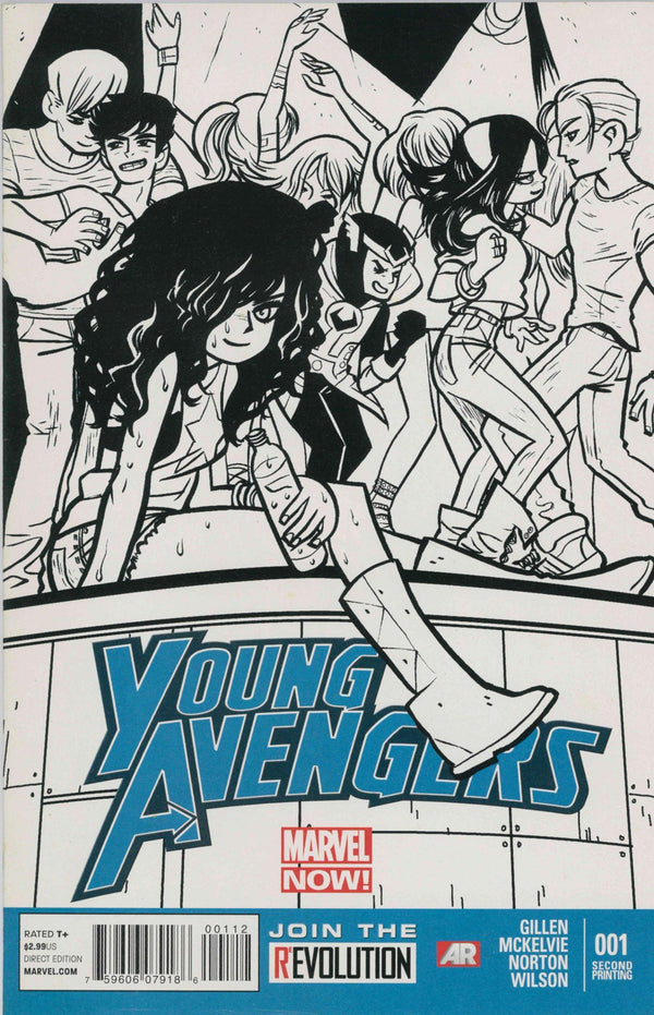 YOUNG AVENGERS VOL 2 #1 2ND PTG OMALLEY SKETCH VAR NOW (FN)