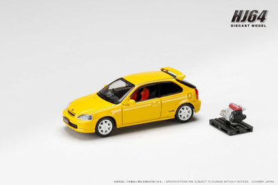 HOBBY JAPAN 1/64 HONDA CIVIC TYPE R (EK9) SUNLIGHT YELLOW