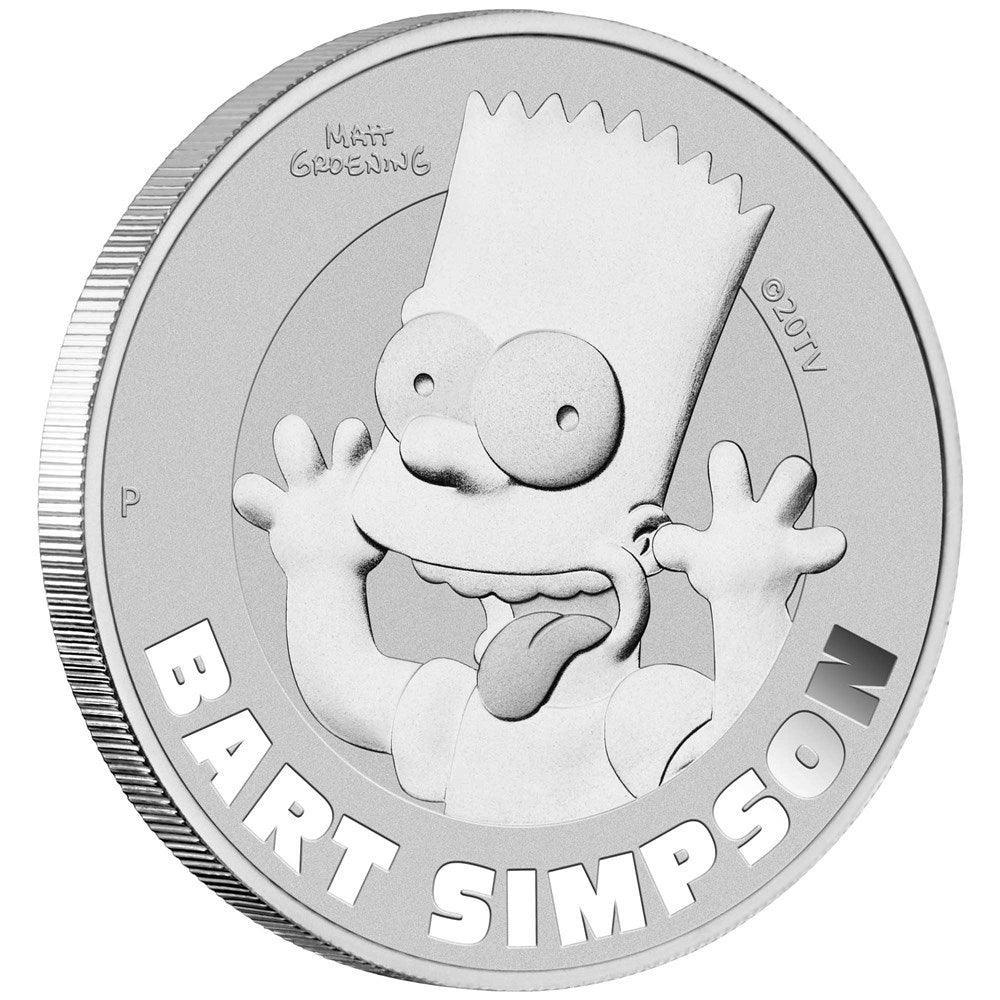 BART SIMPSONS 2022 1oz SILVER COIN IN CARD - Kings Comics
