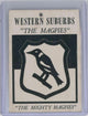 1968 SCANLENS RUGBY LEAGUE WESTERN SUBURBS MAGPIES CREST LOGO EMBLEM