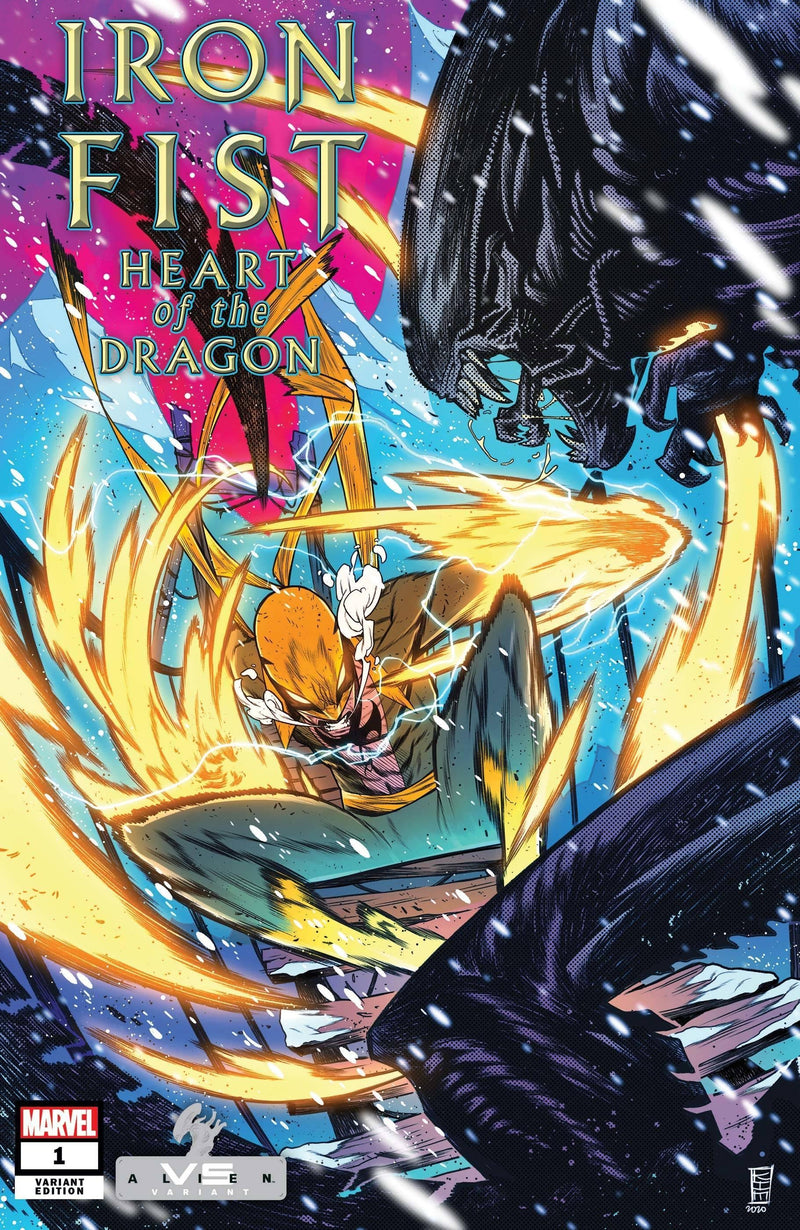 IRON FIST HEART OF DRAGON #1 JACINTO MARVEL VS ALIEN VAR