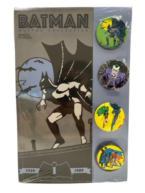 VINTAGE BATMAN BOB KANE BUTTON COLLECTION SET 01 (1989)