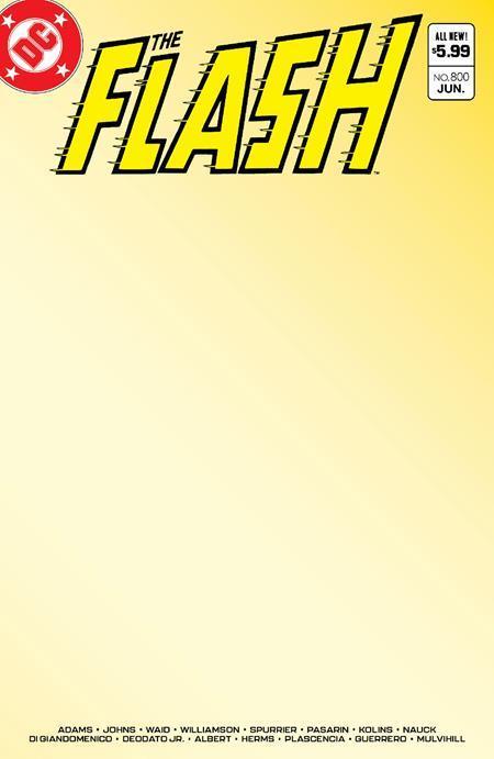 FLASH VOL 5 (2016) #800 CVR K BLANK CARD STOCK VAR