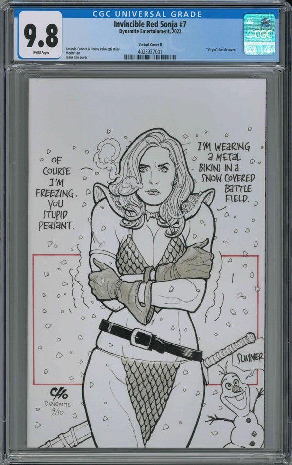 CGC INVINCIBLE RED SONJA #7 1:21 VARIANT COVER R (9.8)