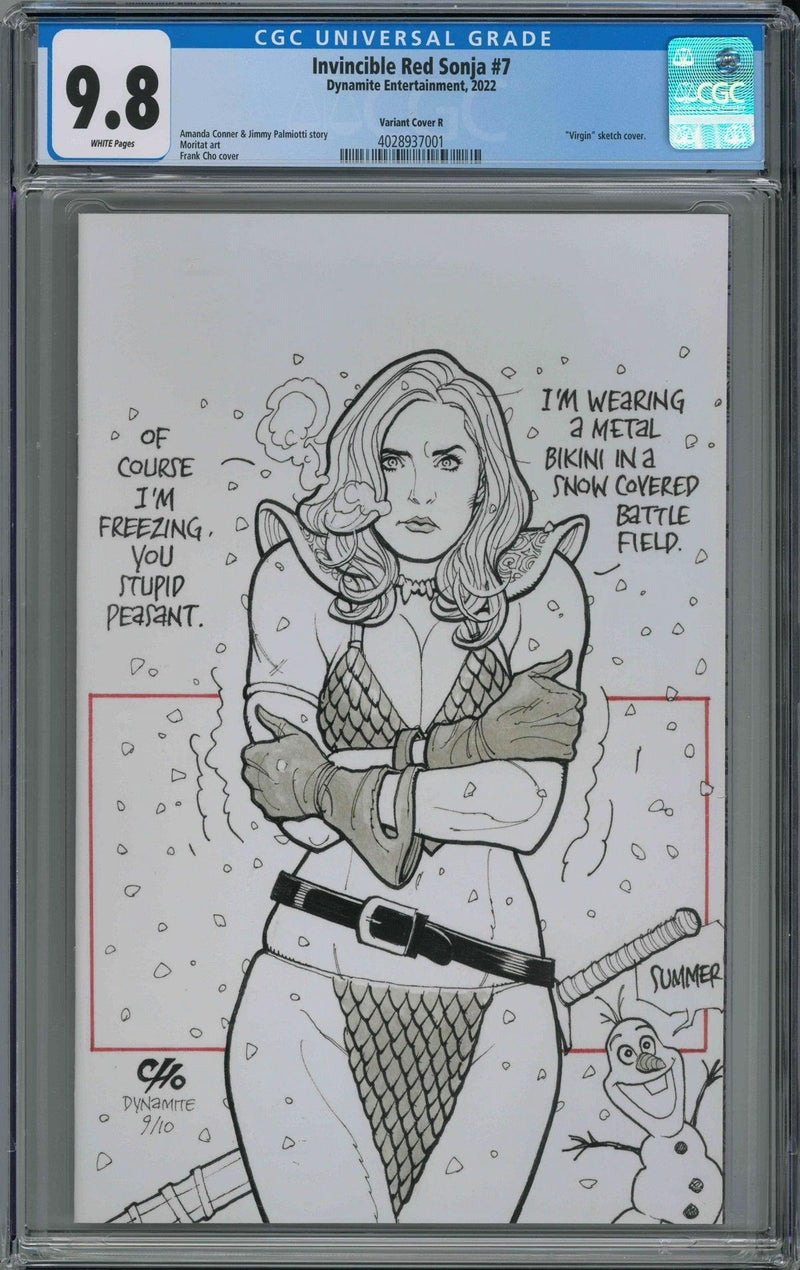 CGC INVINCIBLE RED SONJA #7 1:21 VARIANT COVER R (9.8)
