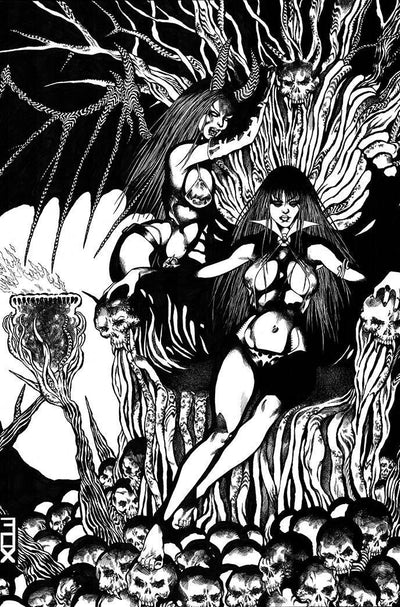 VAMPIRELLA VS PURGATORI #3 11 COPY FOX B&W VIRGIN FOC INCV