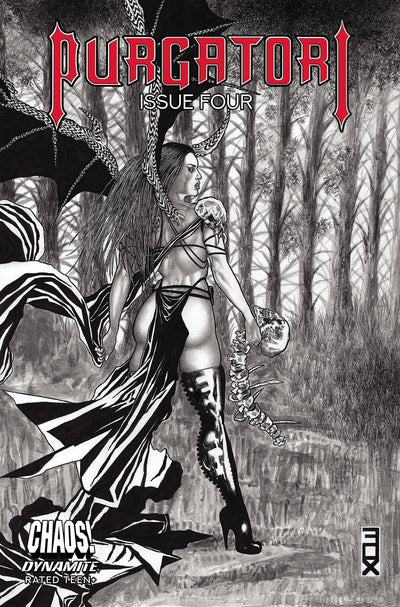 PURGATORI VOL 4 #4 CVR F 15 COPY INCV FOX B&W