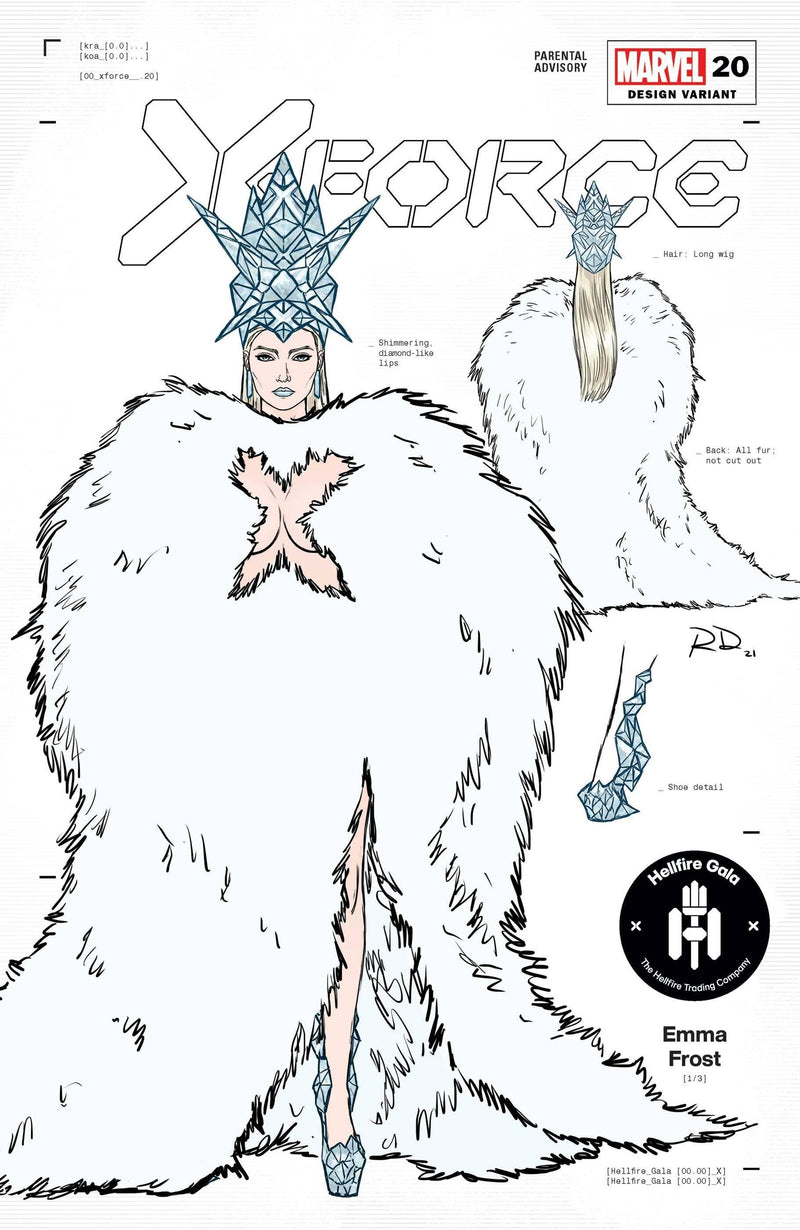 X-FORCE VOL 6 (2019) #20 DAUTERMAN EMMA FROST DESIGN VAR GALA