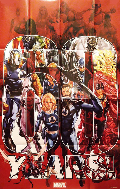 FANTASTIC FOUR 60 YEARS JOHN ROMITA JR FOLDED PROMO POSTER