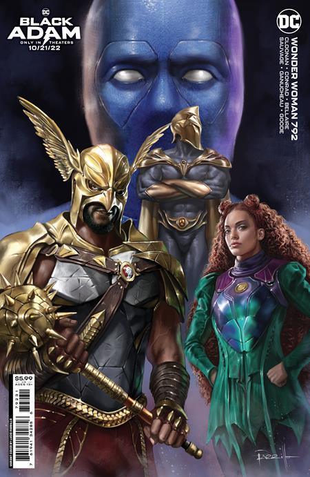 WONDER WOMAN VOL 5 #792 CVR C LUCIO PARRILLO BLACK ADAM MOVIE CARD STOCK VAR
