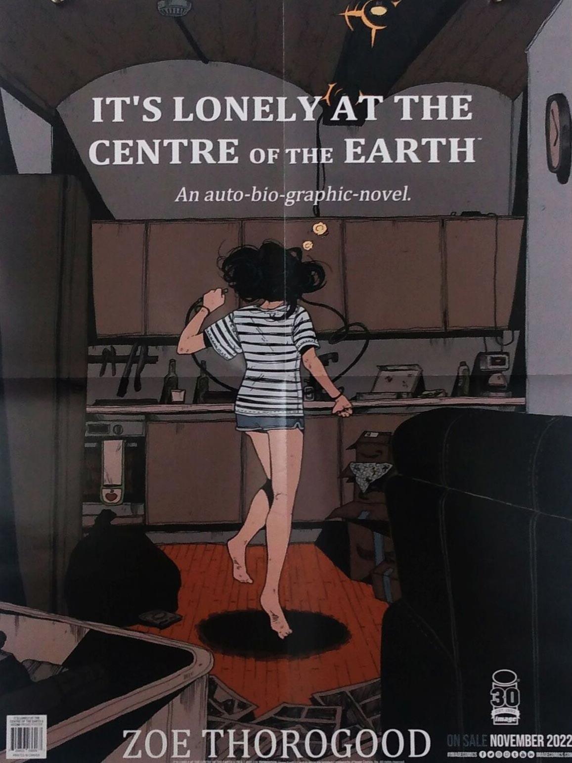 ITS LONELY AT THE CENTRE OF THE EARTH/HITOMI DOUBLE SIDED FOLDED PROMO POSTER - Kings Comics