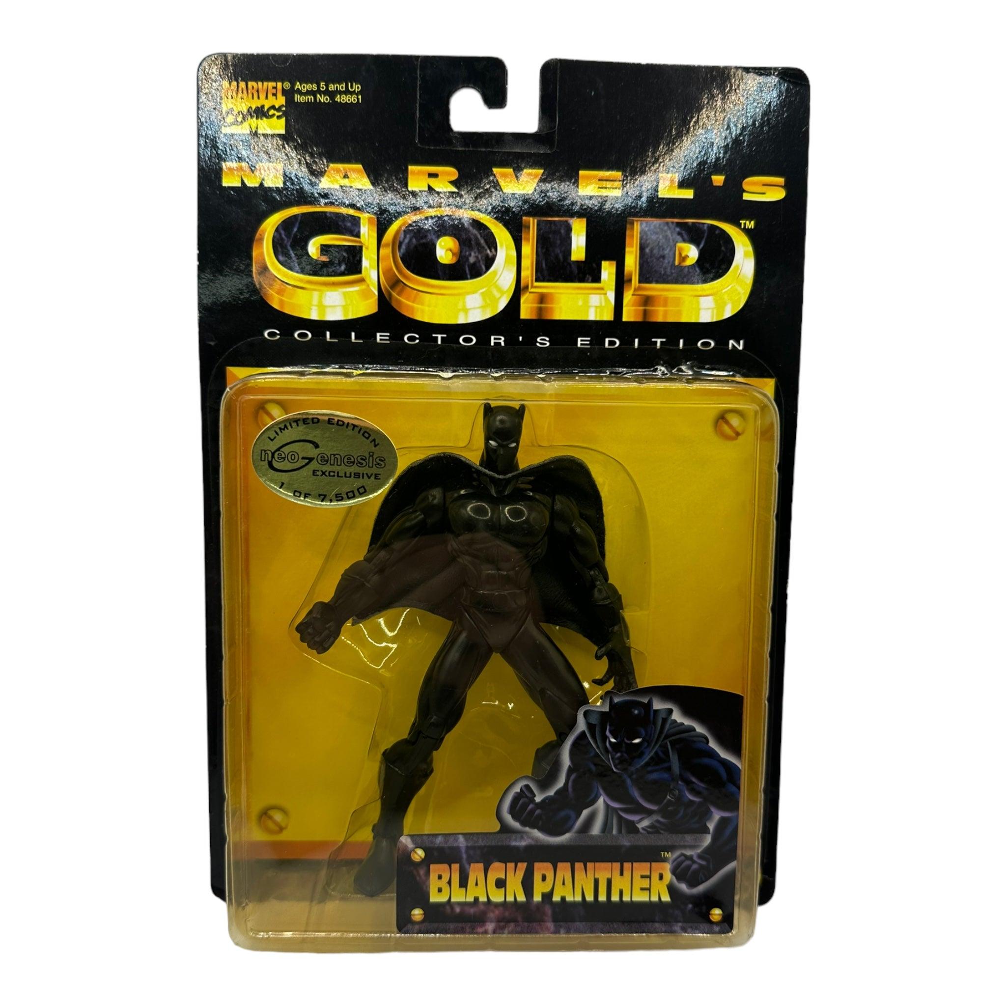 1998 TOYBIZ MARVEL'S GOLD BLACK PANTHER AF - Kings Comics