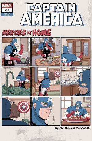 CAPTAIN AMERICA VOL 9 (2018) #23 GURIHIRU HEROES AT HOME VAR