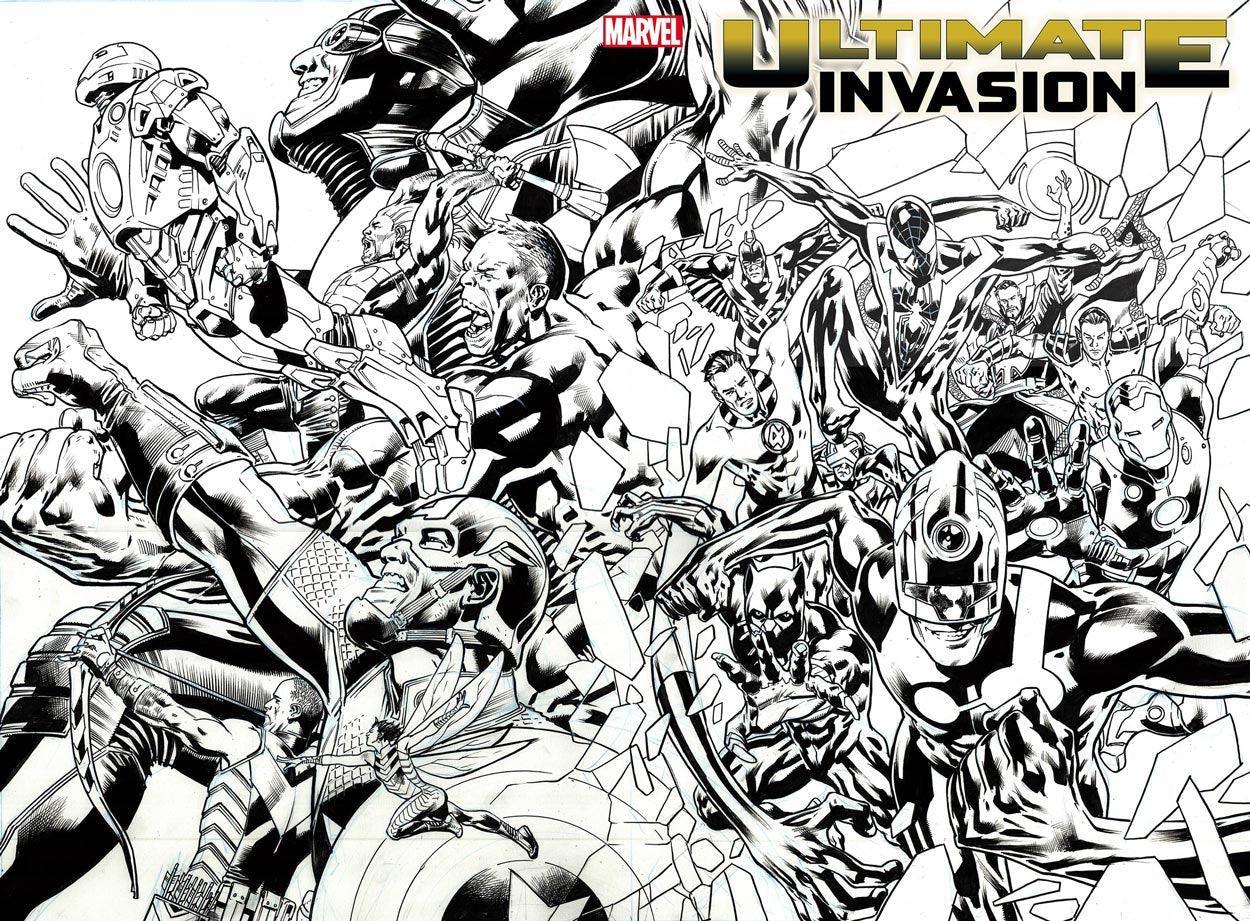 ULTIMATE INVASION (2023) #1 50 COPY INCV HITCH WPRD B&W VAR - Kings Comics