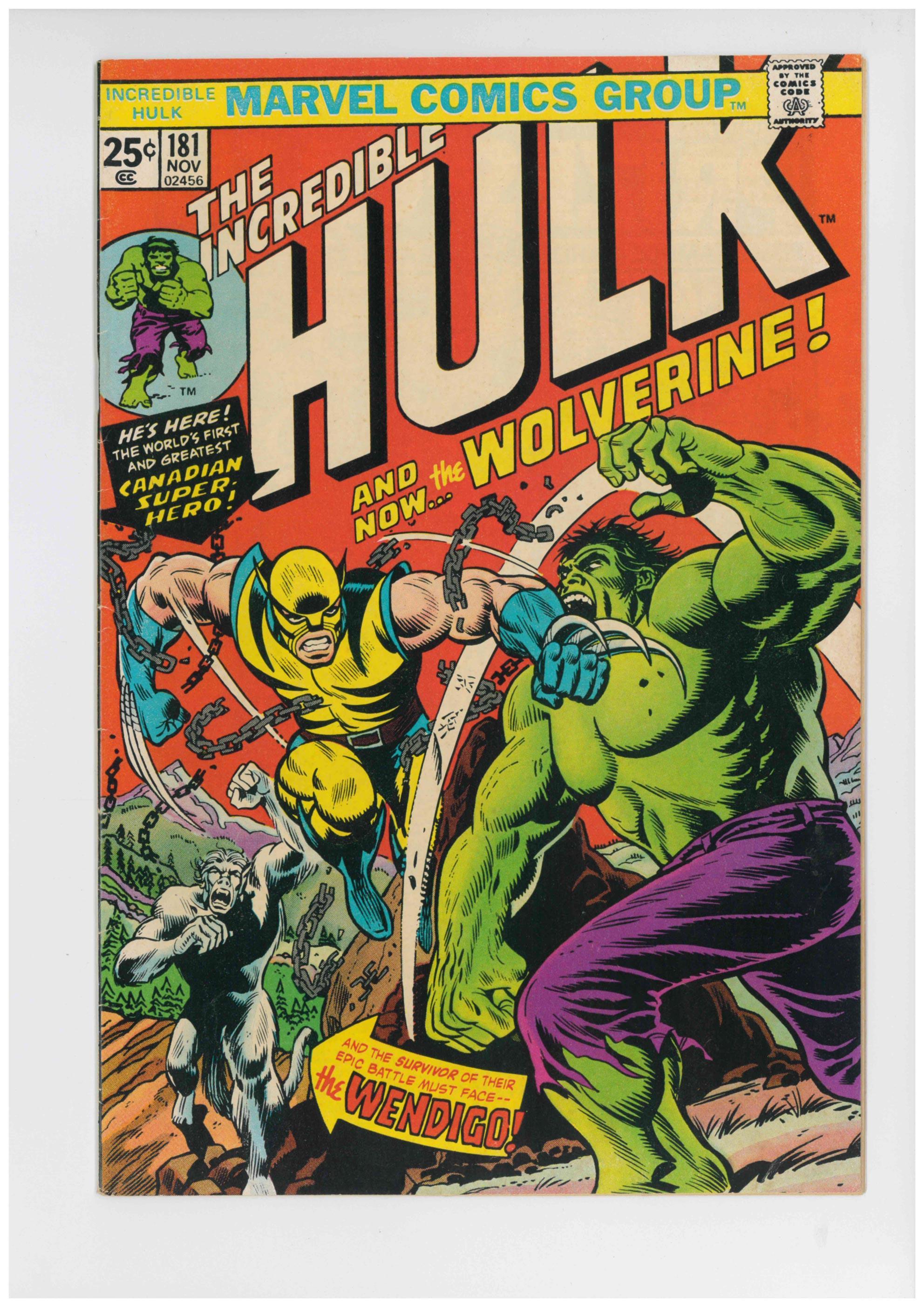 INCREDIBLE HULK (1962) #181 (FN) - FIRST FULL APPEARANCE OF WOLVERINE - Kings Comics