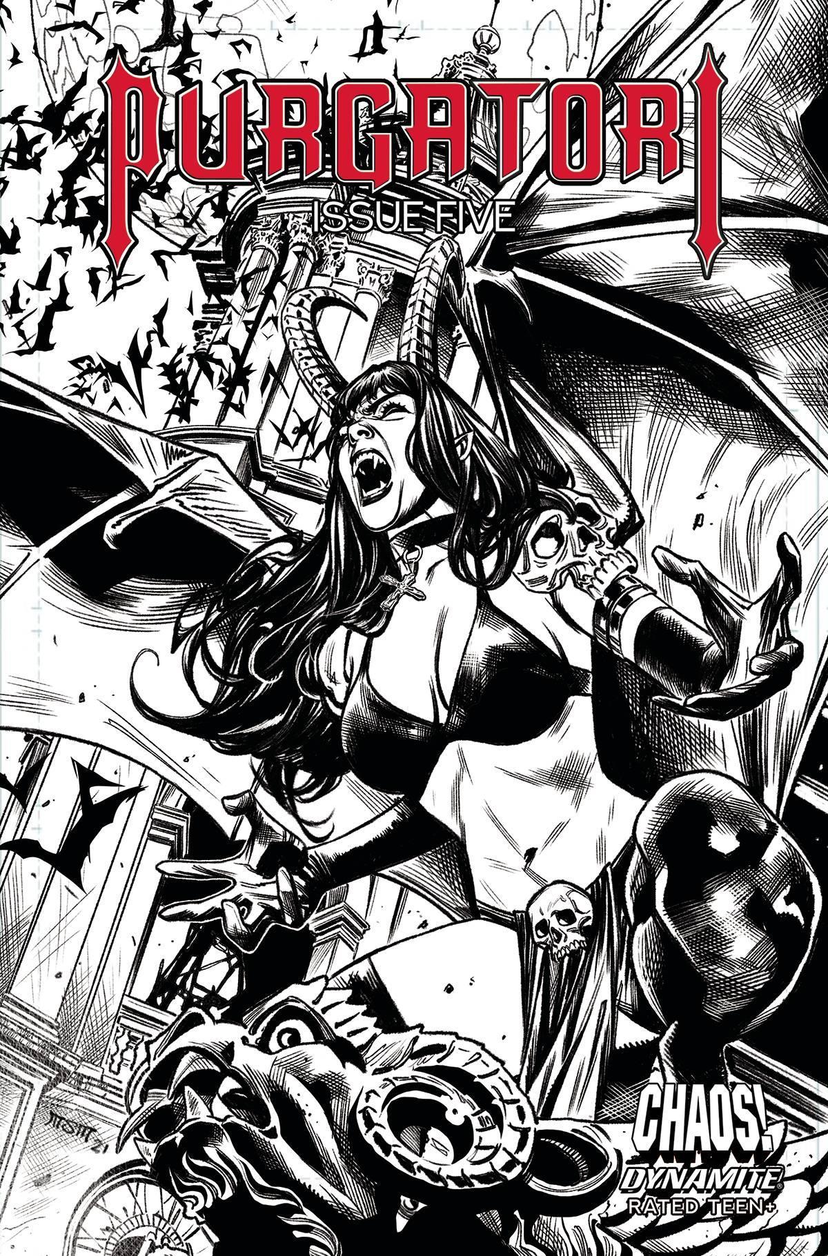 PURGATORI VOL 4 #5 CVR E 10 COPY INCV STA MARIA B&W - Kings Comics