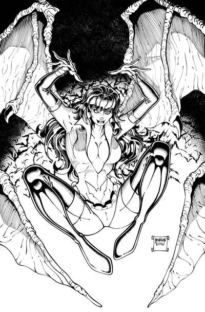 VAMPIRELLA DARK POWERS #3 7 COPY ROBSON B&W VIRGIN FOC INCV