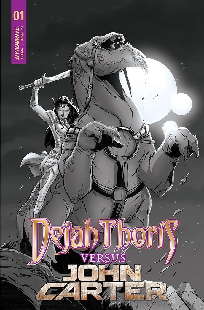 DEJAH THORIS VS JOHN CARTER OF MARS #1 CVR H 25 COPY INCV MIRACOLO B&W