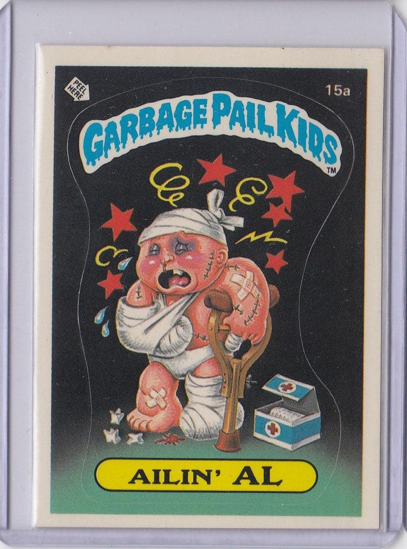 1985 GARBAGE PAIL KIDS GPK SERIES 1 #15A AILIN' AL