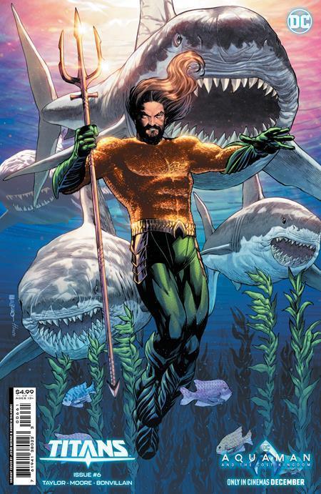 TITANS VOL 4 (2023) #6 CVR D JESUS MERINO AQUAMAN AND THE LOST KINGDOM CARD STOCK VAR