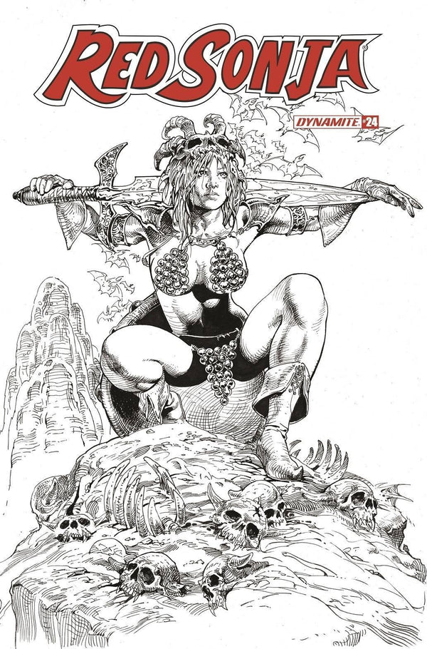 RED SONJA VOL 8 #24 11 COPY CASTRO B&W FOC INCV