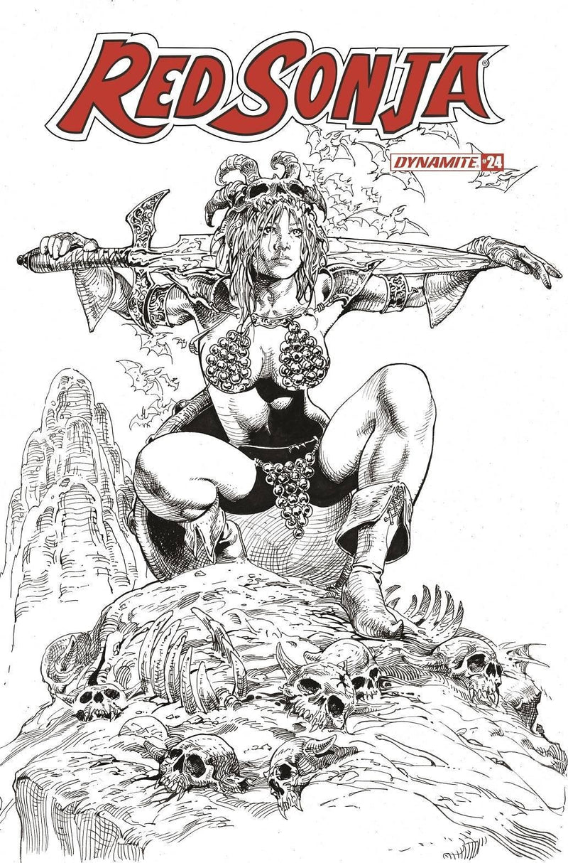RED SONJA VOL 8 #24 11 COPY CASTRO B&W FOC INCV