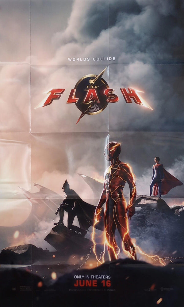 FLASH 2023 MOVIE DOUBLE SIDED FOLDED PROMO POSTER