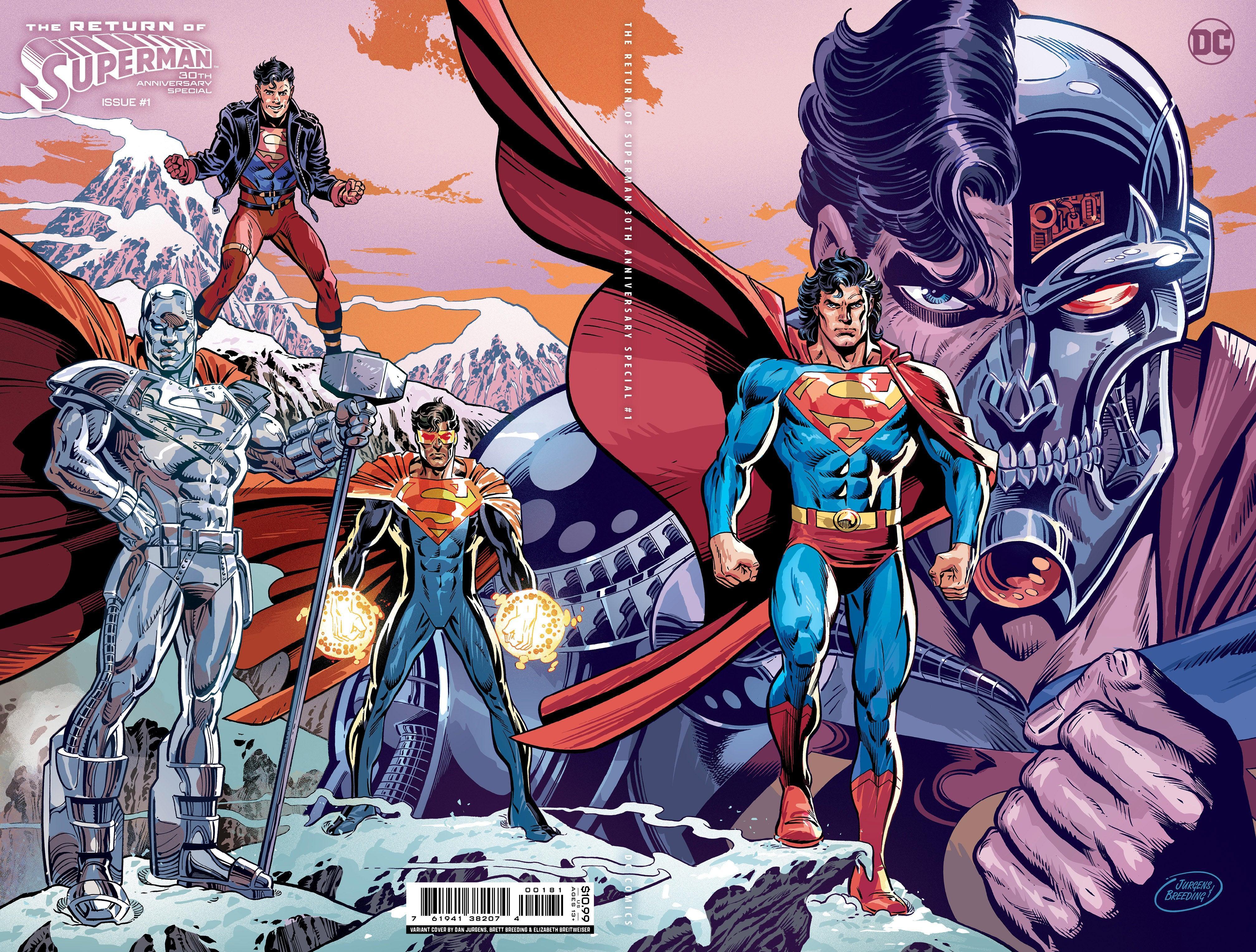 RETURN OF SUPERMAN 30TH ANNIVERSARY SPECIAL (2023) #1 (ONE SHOT) CVR F DAN JURGENS WRAPAROUND FOIL VAR - Kings Comics