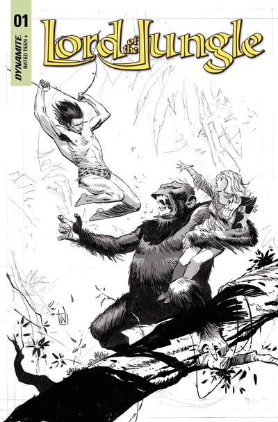 LORD OF THE JUNGLE VOL 2 (2022) #1 CVR H 15 COPY INCV WEEKS B&W