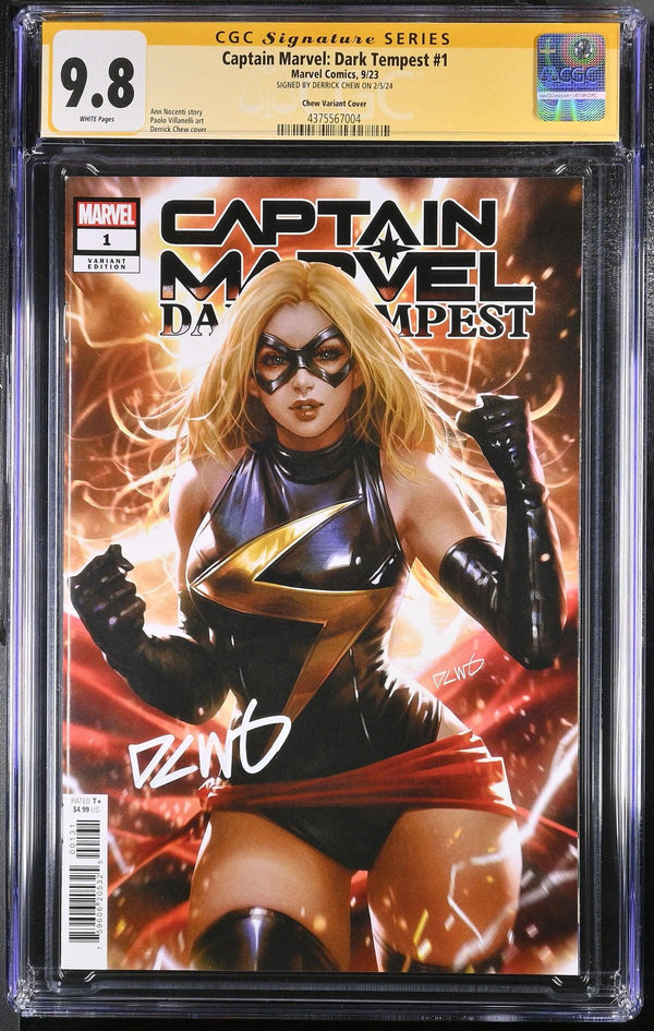 CGC CAPTAIN MARVEL DARK TEMPEST #1 CHEW VARIANT (9.8) SIGNATURE SERIES - SIGNED BY DERRICK CHEW