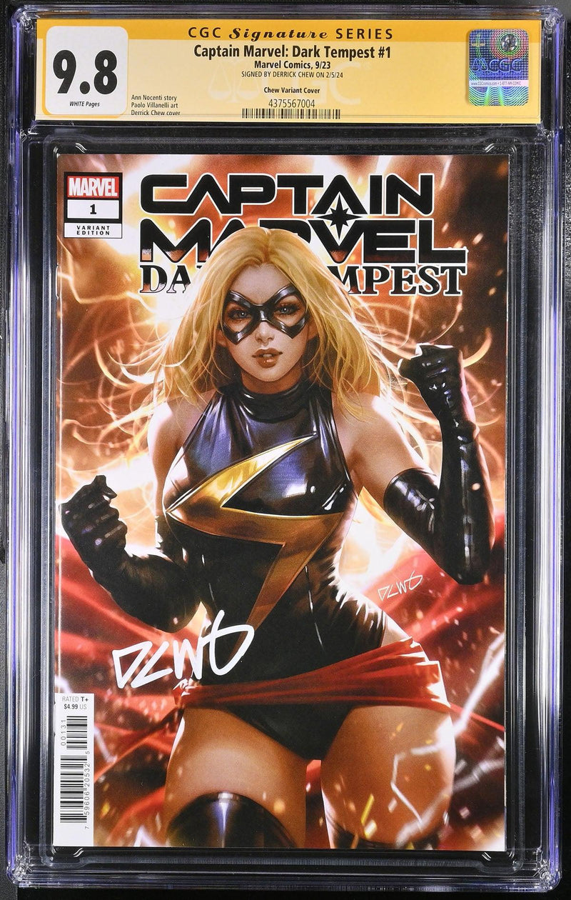 CGC CAPTAIN MARVEL DARK TEMPEST #1 CHEW VARIANT (9.8) SIGNATURE SERIES - SIGNED BY DERRICK CHEW