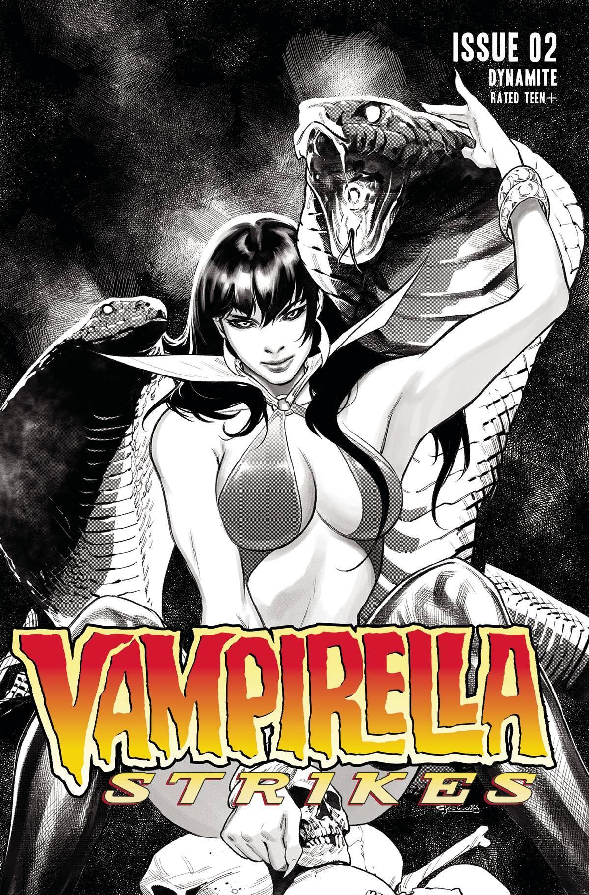 VAMPIRELLA STRIKES VOL 3 #2 CVR H 20 COPY INCV SEGOVIA B&W - Kings Comics