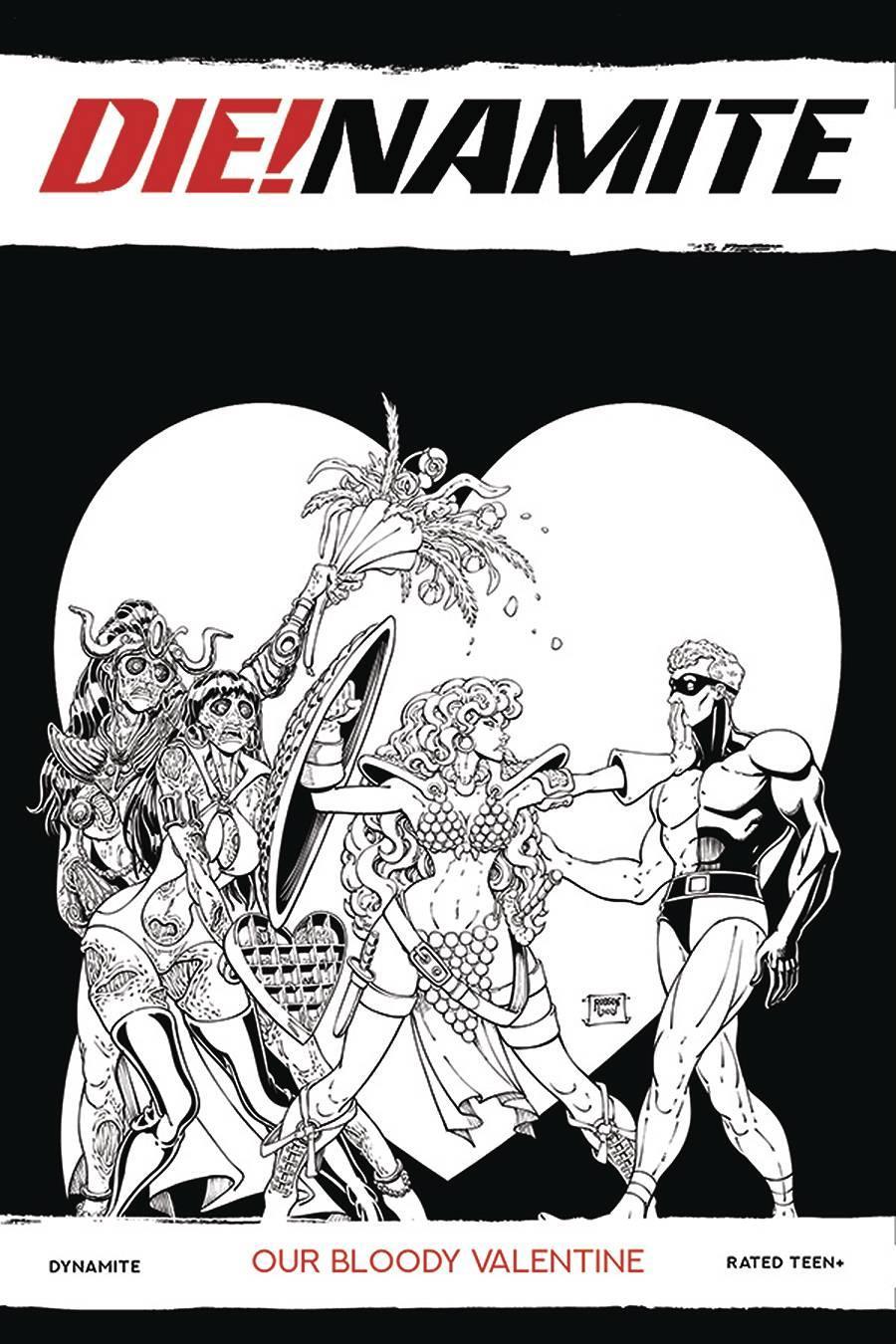 DIE!NAMITE BLOODY VALENTINE ONE SHOT 10 COPY ROBSON B&W INCV - Kings Comics